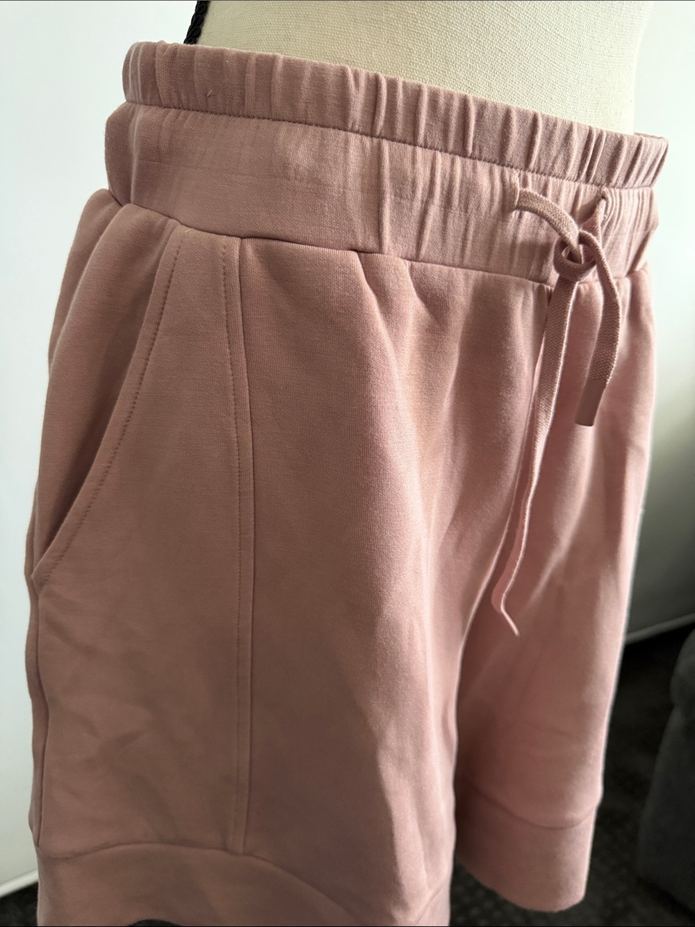 Varley Dusty Pink Drawstring Athletic Shorts - Picture 2 of 4